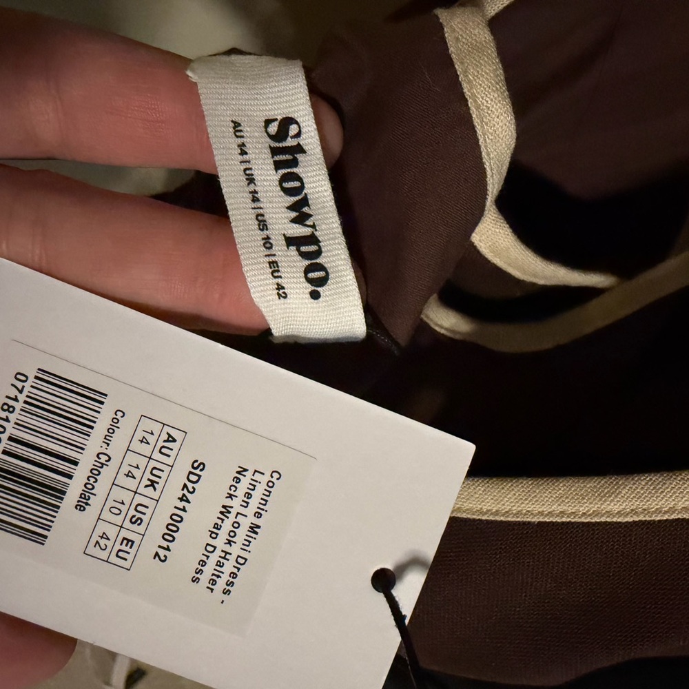 Showpo Chocolate Brown Top with Cream Accents - Picture 3 of 3